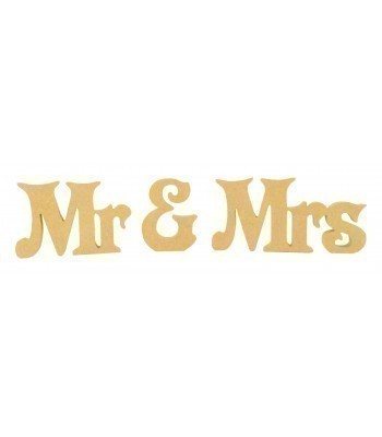 18mm Freestanding MDF Mr & Mrs Wording - Longden